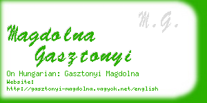 magdolna gasztonyi business card